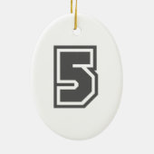 Number 5 keramisch ornament (Achterkant)