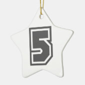 Number 5 keramisch ornament (Links)