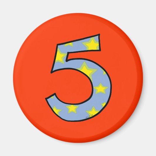 Number 5 magneet (Voorkant)