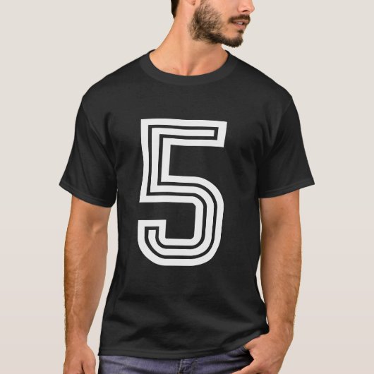 Number 5 t-shirt (Voorkant)