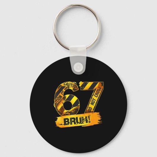 Number 67 Numbered Uniform Srts Jersey Team 67th B Sleutelhanger (Voorkant)