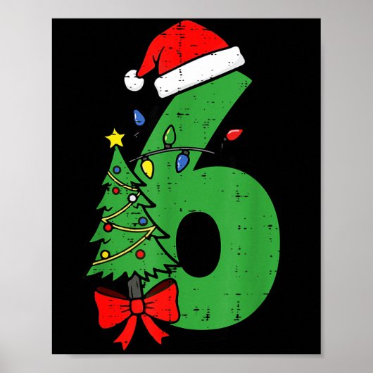 Number 6 Christmas 6 7 Matching 67 Meme Men Women Poster (Voorkant)