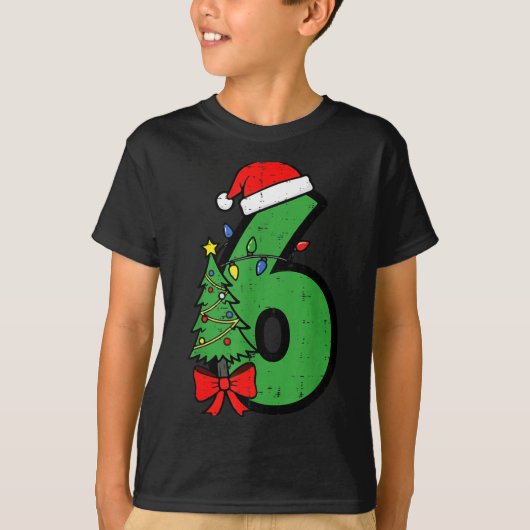 Number 6 Christmas 6 7 Matching 67 Meme Men Women T-shirt (Voorkant)