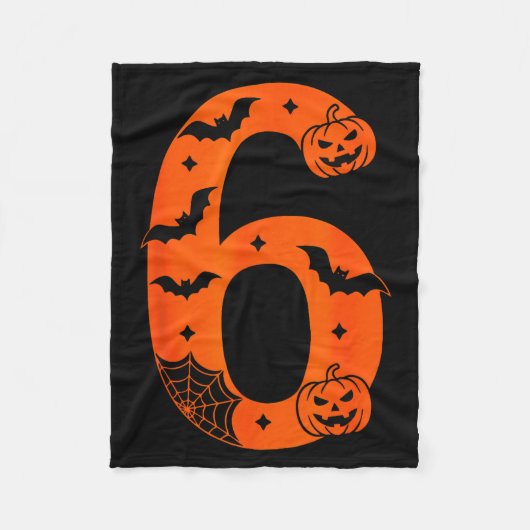 Number 6 Funny Six Seven Meme Halloween Fleece Deken (Voorkant)