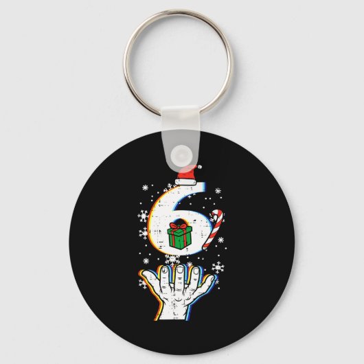 Number 6 Matching 67 Meme Christmas 6 7 Xmas Men W Sleutelhanger (Voorkant)