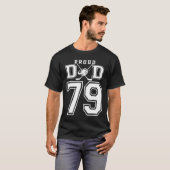 Number 79 Custom Proud Hockey Dad Personalized For T-shirt (Voorkant volledig)