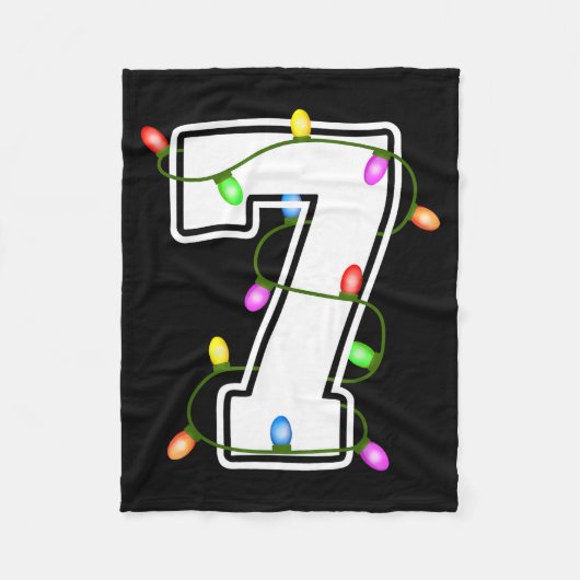 Number 7 7th Birthday Boy Christmas Happy Birthday Fleece Deken (Voorkant)