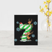 Number 7 Six Seven Gen Z Alpha Slang Ugly Christma Kaart (Gele Bloem)