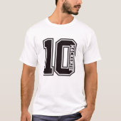 Number And Name Personalized  T-shirt (Voorkant)