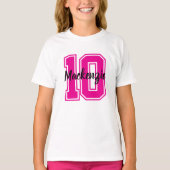 Number And Name Personalized  T-shirt (Voorkant)