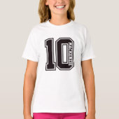 Number And Name Personalized  T-shirt (Voorkant)