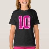 Number And Name Personalized Varsity  T-shirt (Voorkant)