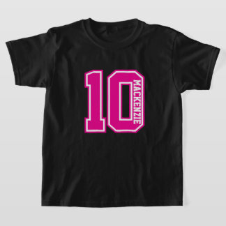 Number And Name Personalized Varsity  T-shirt