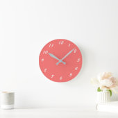 Number Choice to Choose From Pink Clock Ronde Klok (Huis)