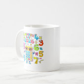 Number Day 2026 Calculator Math Design for Kids Koffiemok (Voorkant links)