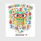 Number Day 2026 Colourful Maths Sticker for School (Feuille)