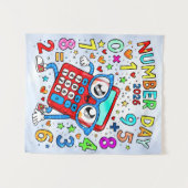 Number Day 2026 Cute Maths Calculator Poster Wandkleed (Voorkant (horizontaal))