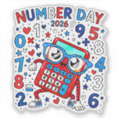 Number Day 2026 Cute Maths Sticker for Kids (Devant)