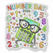 Number Day 2026 Cute Maths Sticker for Kids (Devant)