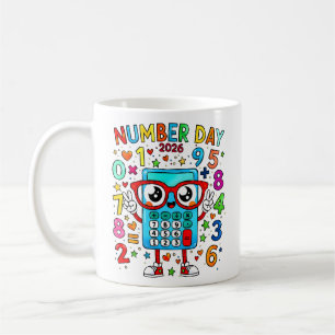 Number Day 2026 Mopshoge Wiskunde Rekenmachine Mok