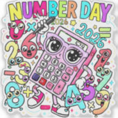 Number Day Calculator Sticker for Kids UK School (Voorkant)