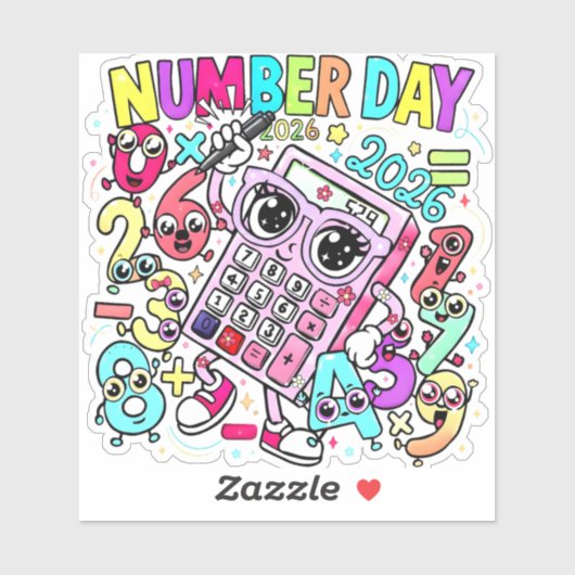 Number Day Calculator Sticker for Kids UK School (Vel)