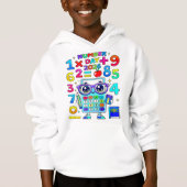 Number Day Colorful Calculator Math Hoodie (Devant)