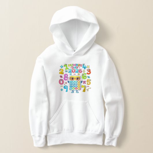 Number Day Colorful Calculator Math Hoodie (Poser)
