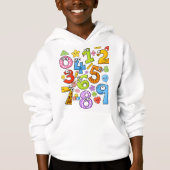 Number Day Colorful Cartoon Numbers Hoodie (Devant)