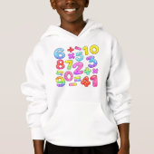 Number Day Colorful Math Numbers Hoodie (Devant)