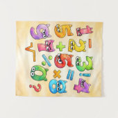 Number Day Colourful Maths Numbers Banner for  Wandkleed (Voorkant (horizontaal))