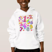 Number Day Cute Colorful Numbers Hoodie (Devant)