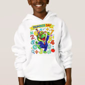 Number Day Dinosaur Math Hoodie for Kids (Voorkant)