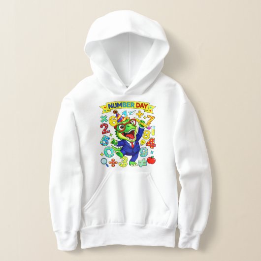 Number Day Dinosaur Math Hoodie for Kids (Laagn)