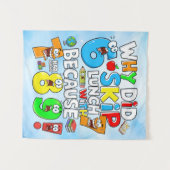 Number Day Funny Maths 7 8 9 Banner for Schools Wandkleed (Voorkant (horizontaal))