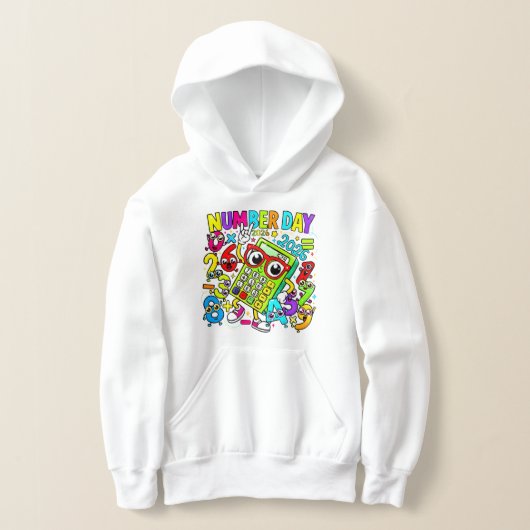 Number Day Kids Hoodie | Fun Maths School Hoodie (Poser)