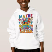 Number Day Kids Hoodie | Maths Rock Star (Devant)