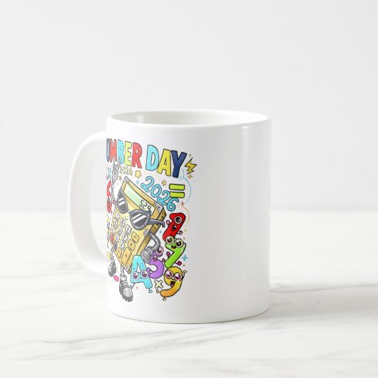 Number Day Maths Mug | Fun Calculator Design (Devant gauche)