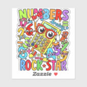 Number Day Maths Sticker for Kids UK Classroom (Feuille)