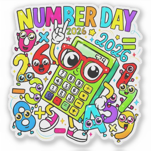 Number Day Maths Sticker for Kids UK School (Devant)