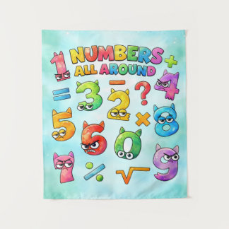Number Day Numbers All Around Maths Banner for Sch Wandkleed