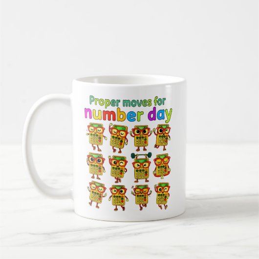 Number Day Proper Moves Funny Maths Mug Koffiemok (Links)