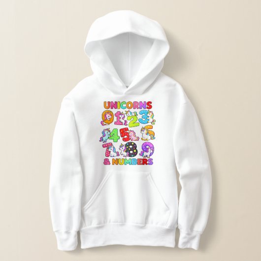 Number Day Unicorn Numbers Math Hoodie (Poser)