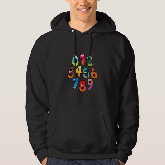 Number Learning calculator costume matc day Math O Hoodie (Voorkant)