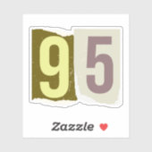 Number Magazine Ransom 95 Sticker (Vel)