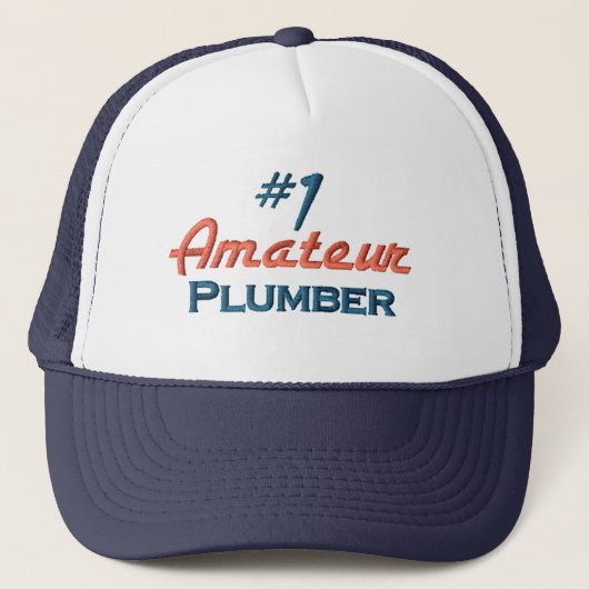 Number One Amateur Plumber Trucker Pet (Voorkant)