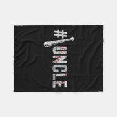 Number One Baseball Uncle Fathers Day Funny Baseba Fleece Deken (Voorkant (Horizontaal))