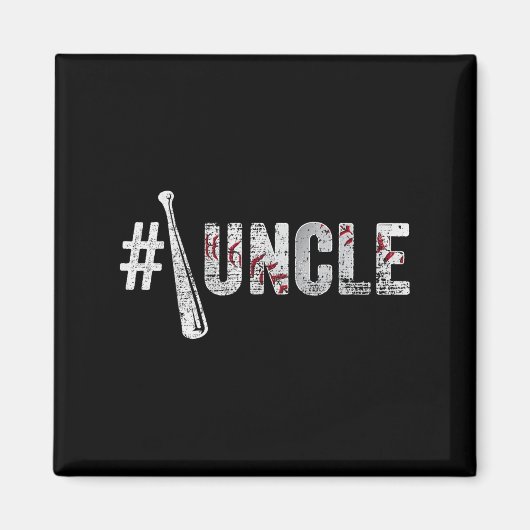 Number One Baseball Uncle Fathers Day Funny Baseba Magneet (Voorkant)
