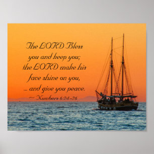 Numbers 6 24-26 The Lord bless you and keep you Poster