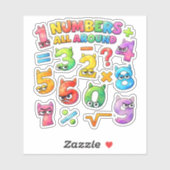 Numbers All Around Maths Sticker for Kids UK (Feuille)